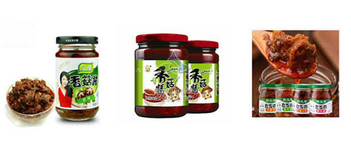 辣椒醬全自動灌裝生產(chǎn)線，全套辣椒醬生產(chǎn)線設(shè)備灌裝樣品圖